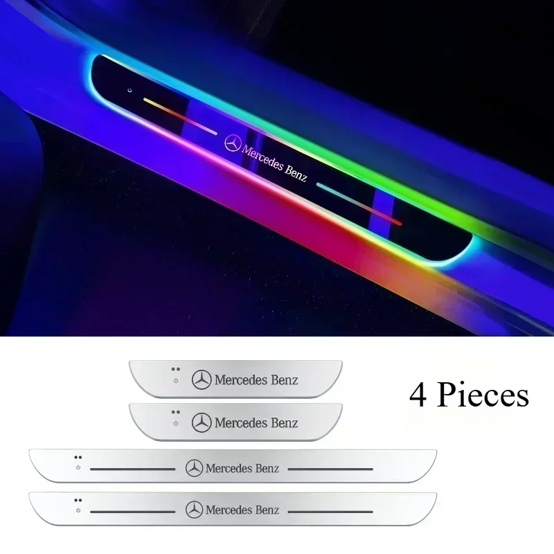 

For Mercedes Benz W203 W204 W212 W213 W209 W214 W222 W218 W176 Car Door Sill Light LED Welcome Pedal Projector Threshold Lamp