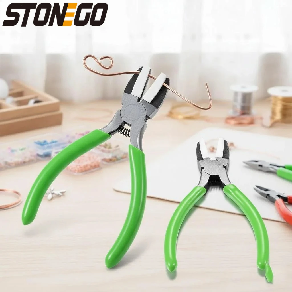 

High Carbon Steel Plastic Head Pliers DIY Jewelry Bead Crimping Tools Handmade Crimping Pliers for Craft Projects