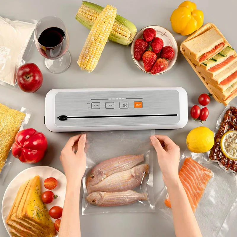 Electric Vacuum Packing Machine Sous Vide Vacuum Sealer For Food Storage New Food Packer Vacuum Bags for Vacuum Packaging