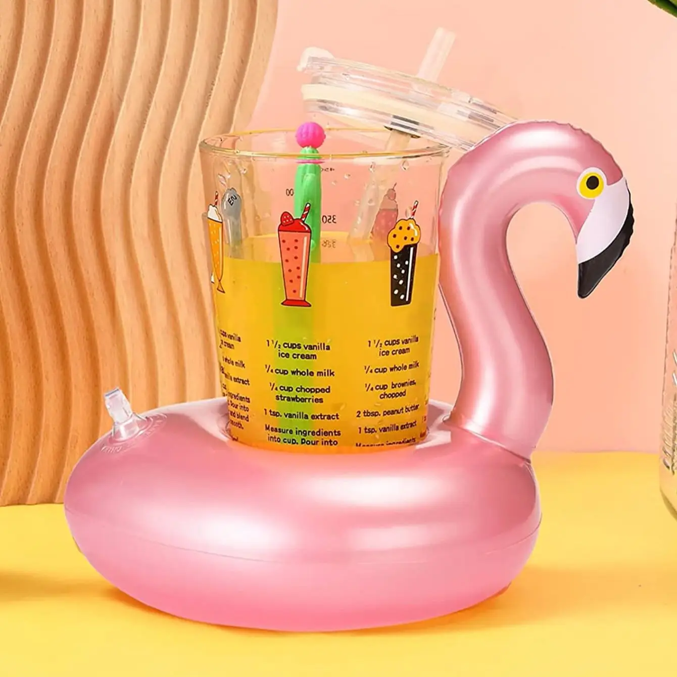 1pc-Inflatable Cup Holder Unicorn Flamingo Drink Holder Swimming Pool Float Bathing Pool Toy Party Decoration Bar Coasters