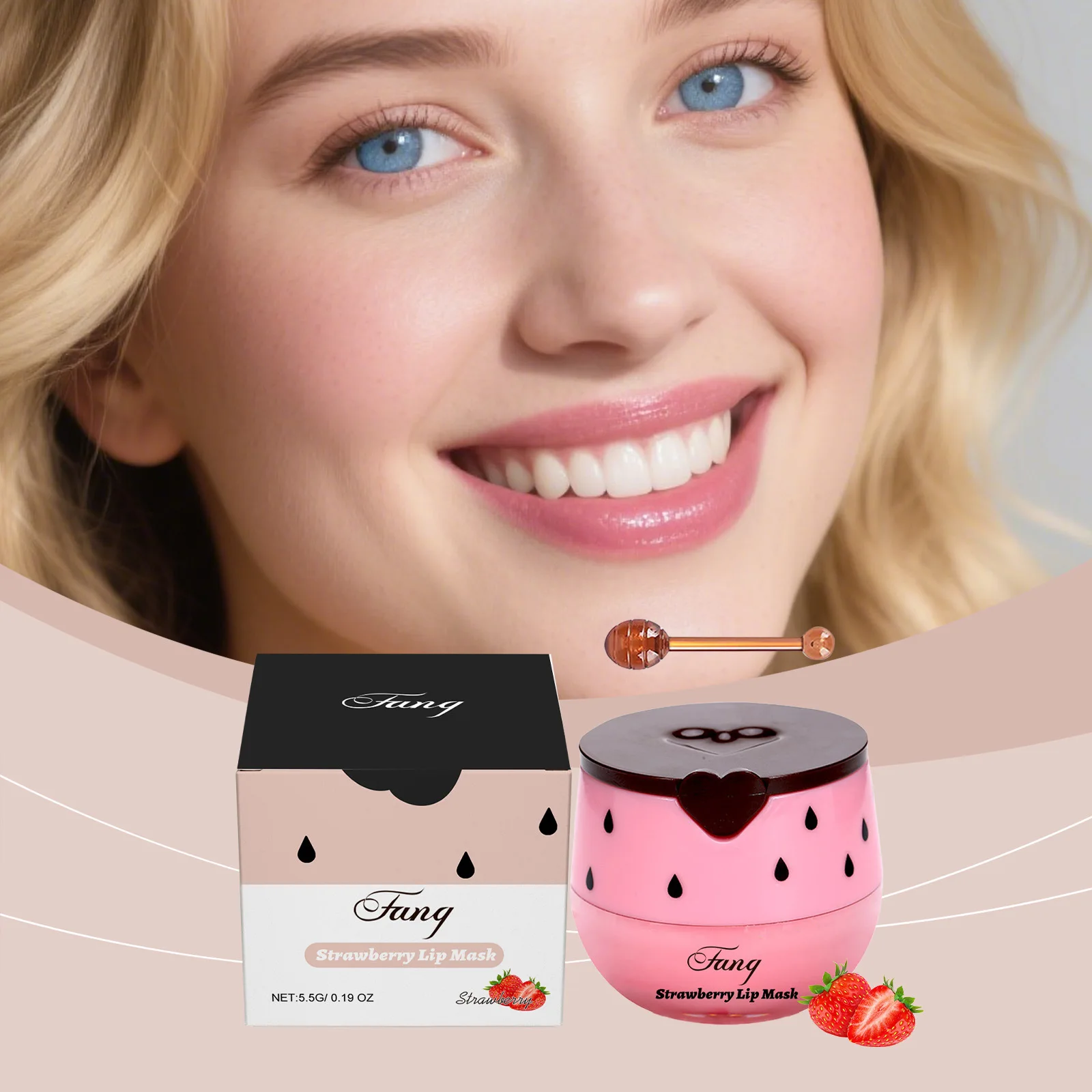 

Strawberry Lip Moisturizing Masks Relieve Dryness Repair Damage Deep Hydration Brightening Skin Repair Cracks Lip Soothing Mask