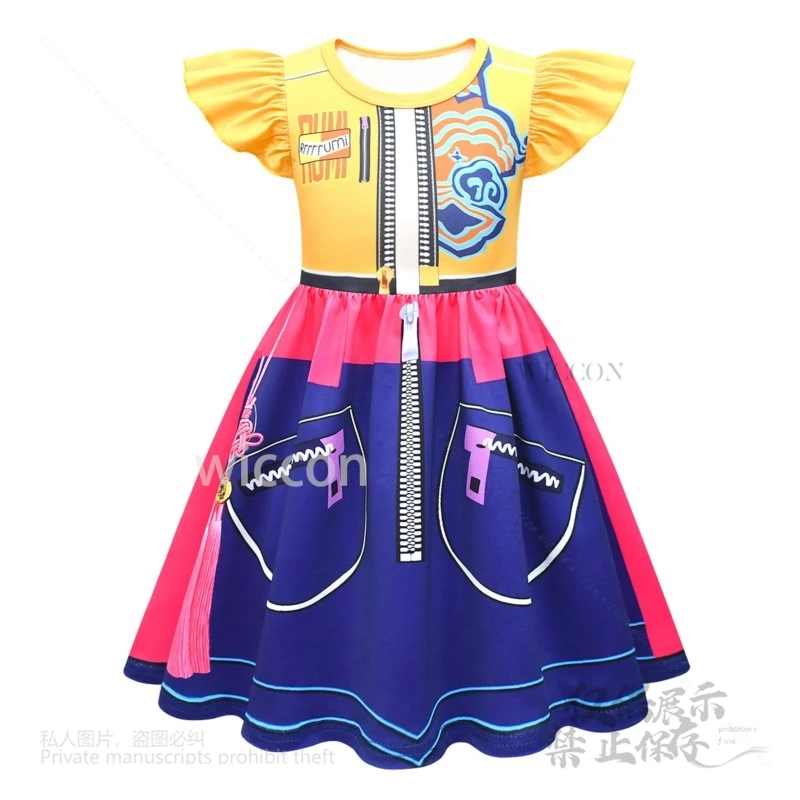 อะนิเมะKPOP Huntrix Mira Rumi Zoeyคอสเพลย์เครื่องแต่งกายSuitSetคุณภาพสูงเสื้อผ้าเด็กกระเป๋าDemon Huntersปาร์ตี้ฮาโลวีน