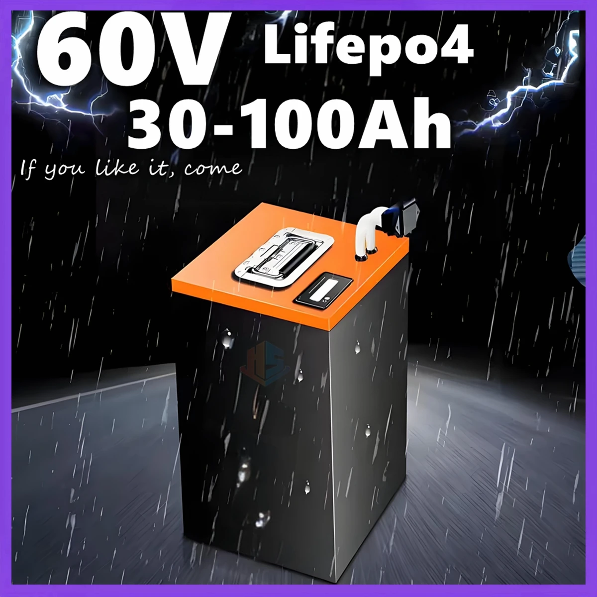 

EV 60V 30Ah 40Ah 50Ah 60Ah 70Ah 80Ah 90Ah 100Ah Lithium Lifepo4 Battery For 1800W 3000W Two-Wheeler Motorcycle Scooter Tricycle