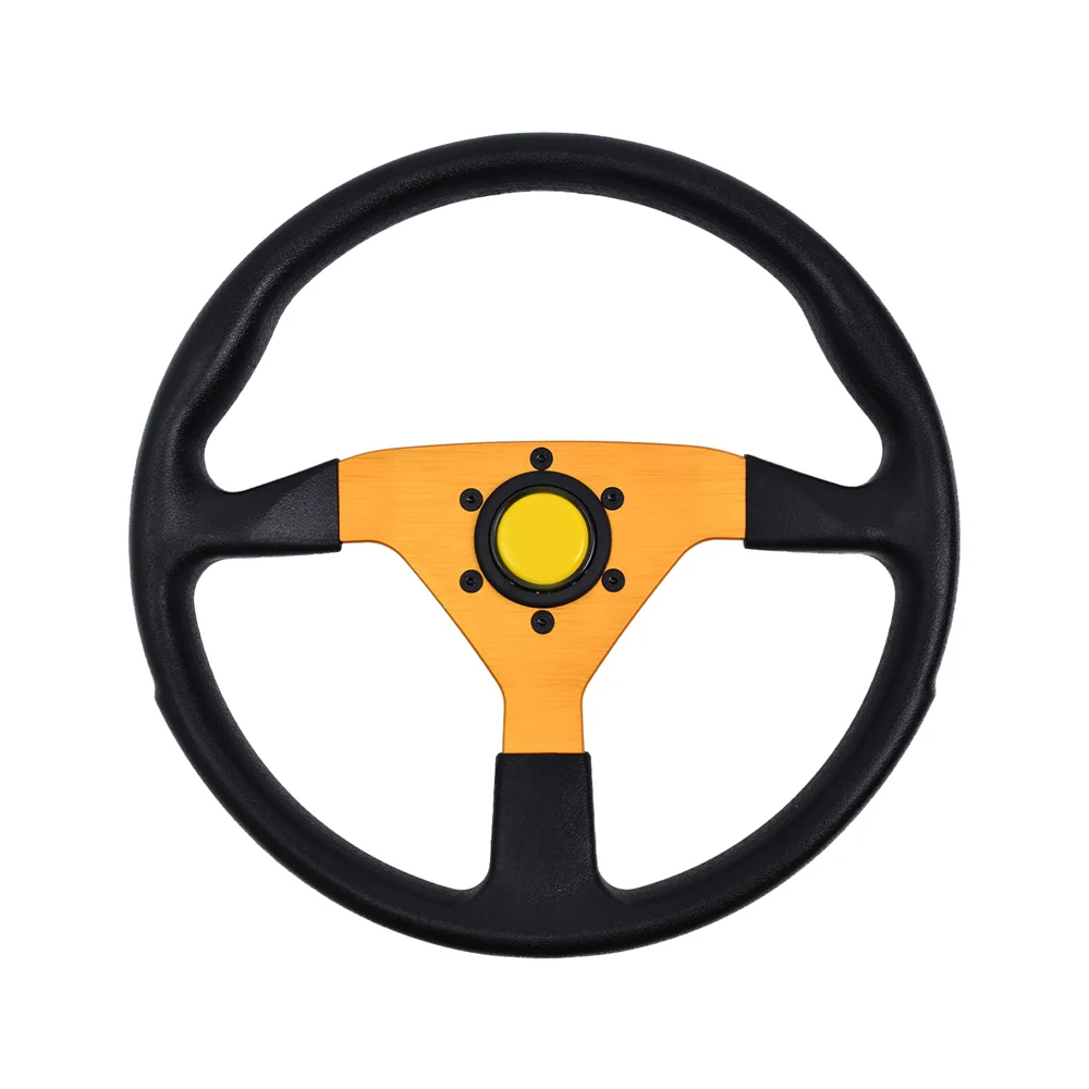 

340mm Flat Steering Wheel PU Leather Universal Drift Simulation Racing Steering Wheel Multi-Color Horn Button