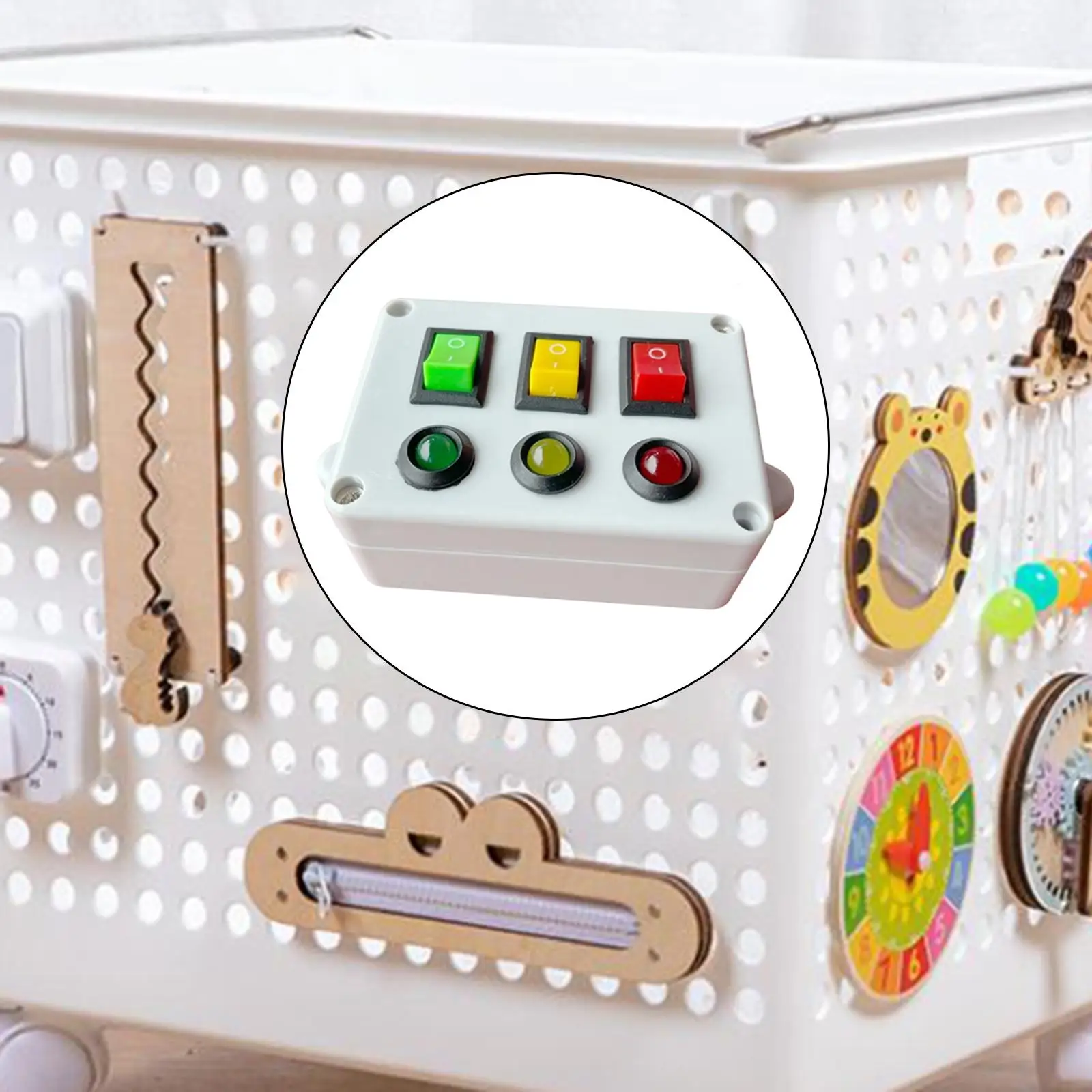 

Sensory Busy Boards Accessories, Light Switch Button Puzzle, Child Busy Board