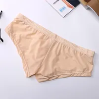 Men's Briefs Soft Breathable Silk Sexy Underwear Men's Hot Hips Up Transparent Jockstrap Sexy Colorful Undies Cueca