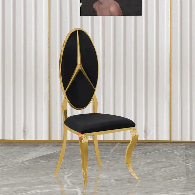 Silla de comedor estética ergonómica barata, mesa de comedor de diseño con patas de lujo doradas, muebles completos, Chaises Salle Manger