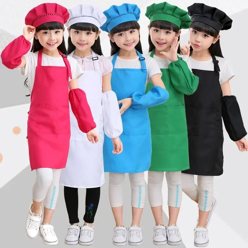 Labor Primary and Middle School Class Art Painting Apron Kitchen Students Learn To Cook Children\'s Aprons Custom LOGO