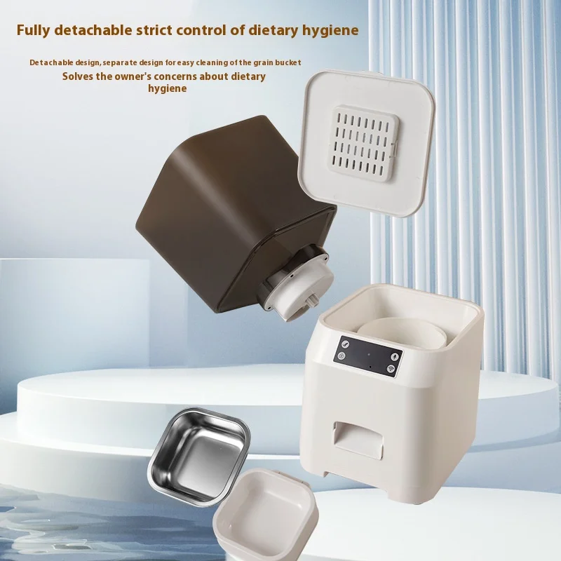 Slimme voerbak van 4,5 liter met scherm - tweewegvideo, timer en APP-bediening, dubbele voeding, automatische voedseldispenser voor katten/honden