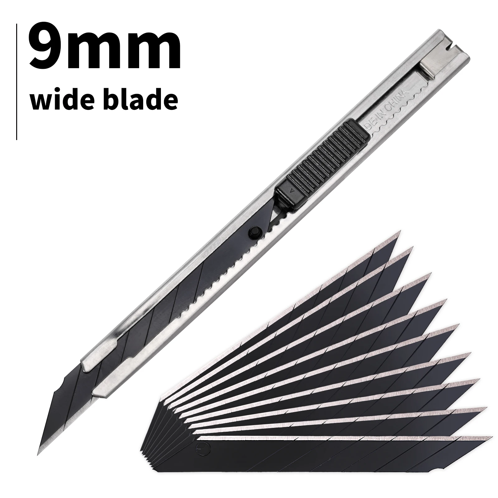 FOSHIO Black Carbon Steel Replaceable Blades Window Film Tint Car Decals Sticker Cutting Tools 30 Degree Art Knife Spare Blade