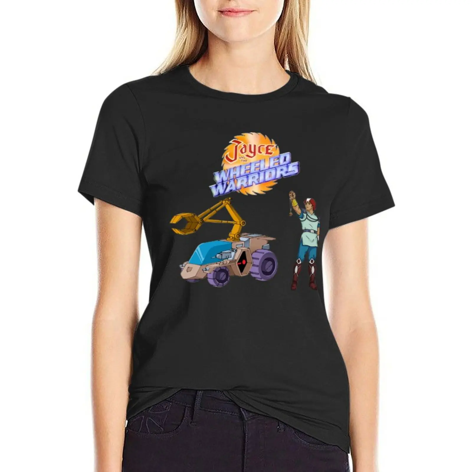 

Jayce And The Wheeled Warriors Cartoon Show T-shirt vintage clothes funny Woman T-shirts