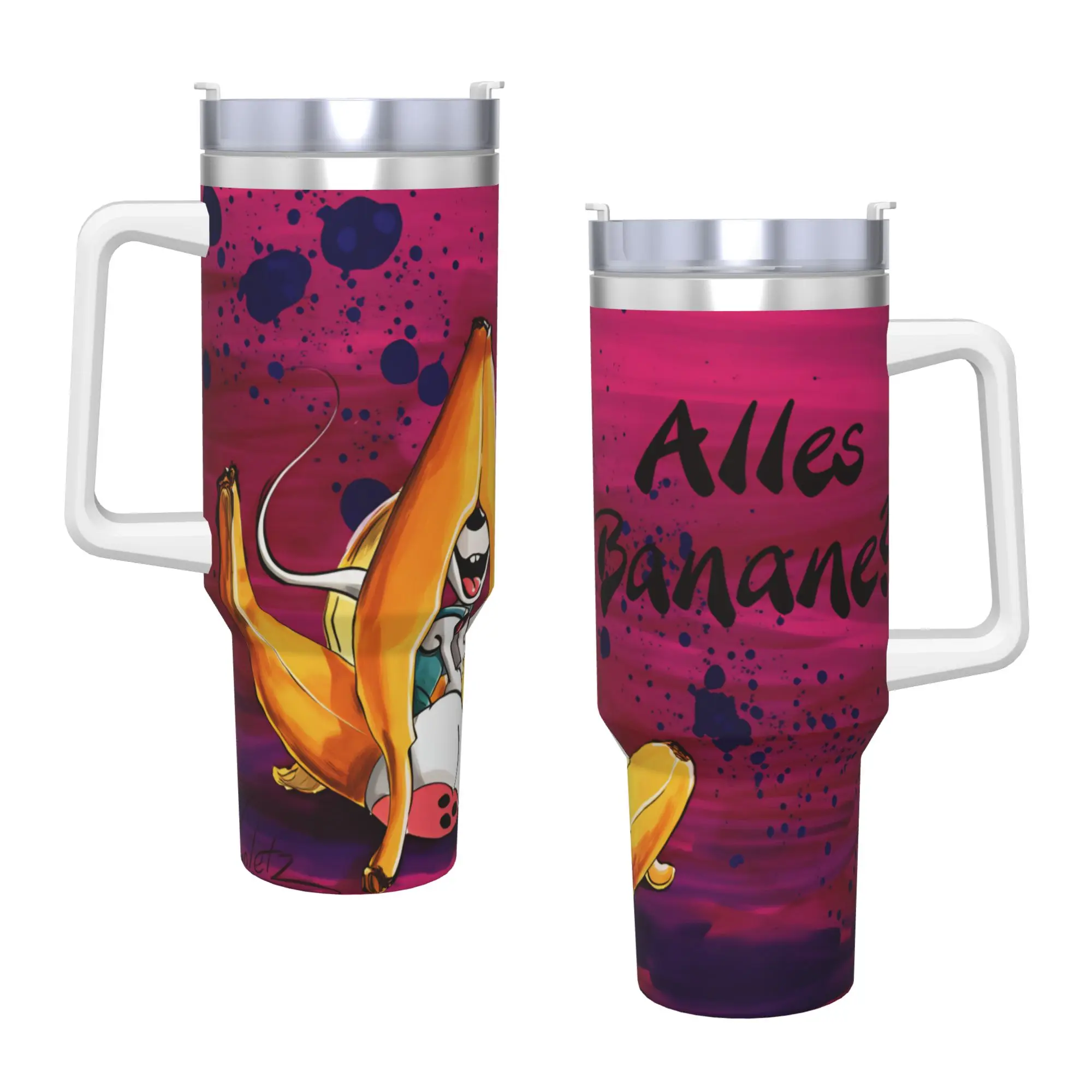 Stainless Steel Tumbler Diddl Cartoon Sleep Coffee Mug  Leakproof Cold and Hot Car Mugs Beach Graphic Water Bottle