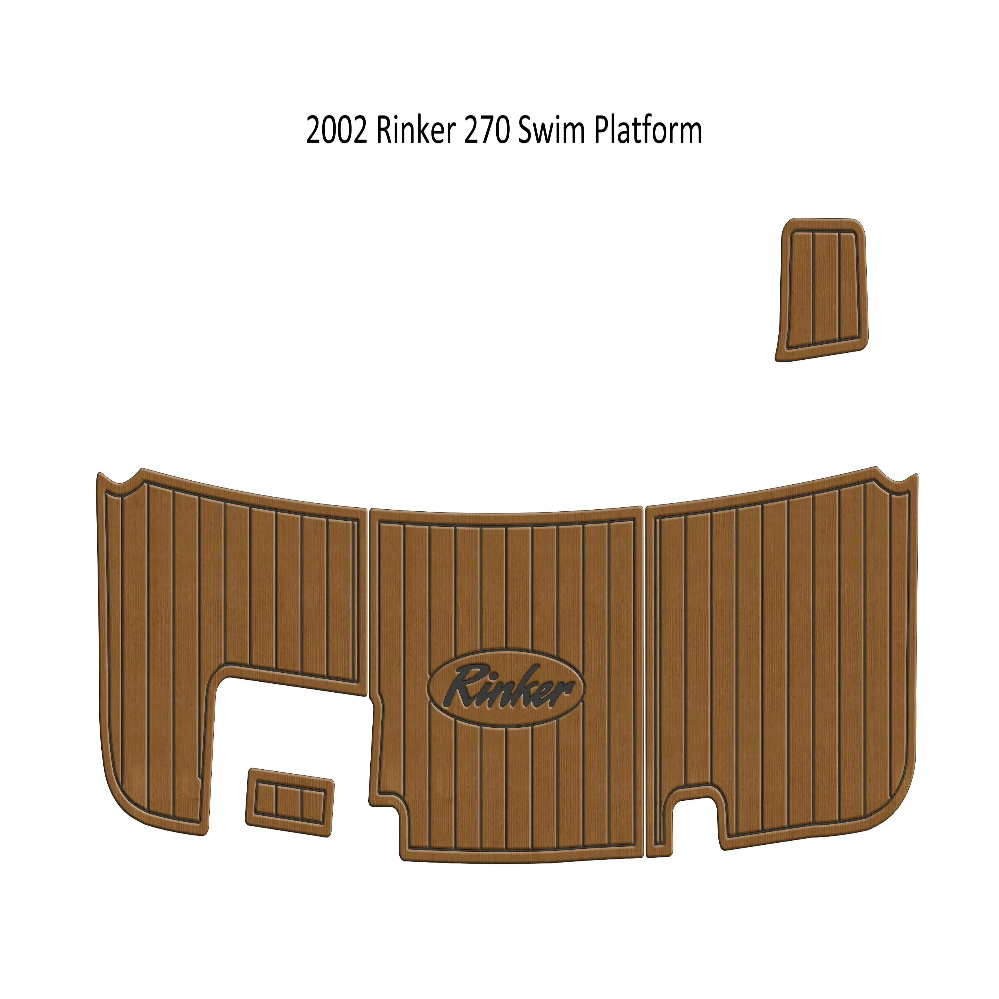 

2002 Rinker 270 Swim Platform Step Pad Boat EVA Foam Faux Teak Deck Floor Mat SeaDek Gatorstep Style Self Adhesive av6a