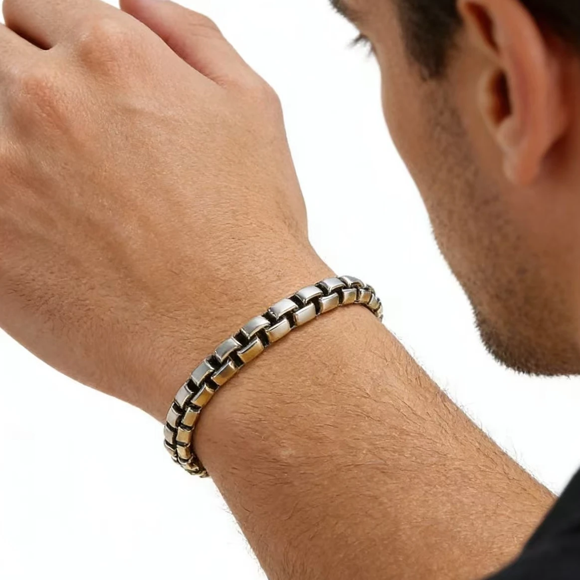 Bransoletka męska vintage z ła – Men Accessories Chain And Bracelet recenzja i cena