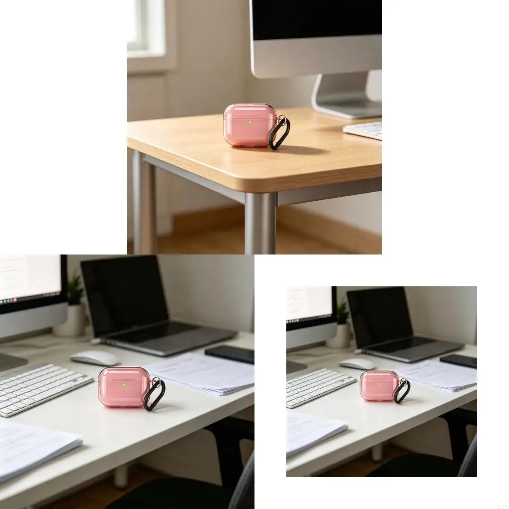 E1PF TPU Case Cover For Pods Pro3 Multiple Color with Portable Carabiner