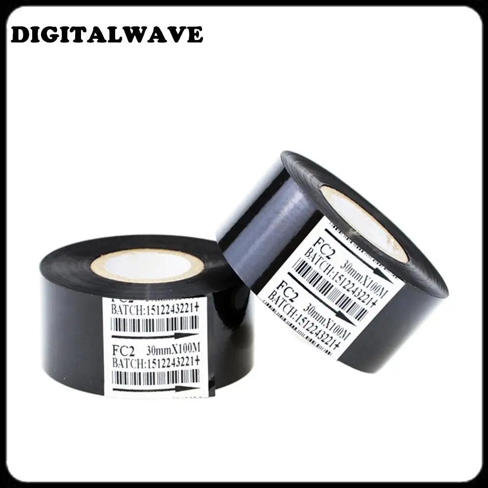 Thermal Ribbon Of Ribbon Printing Machine 30*100m Date Code Printer Accessory Black 30mm Width For DY-8 HP-241B