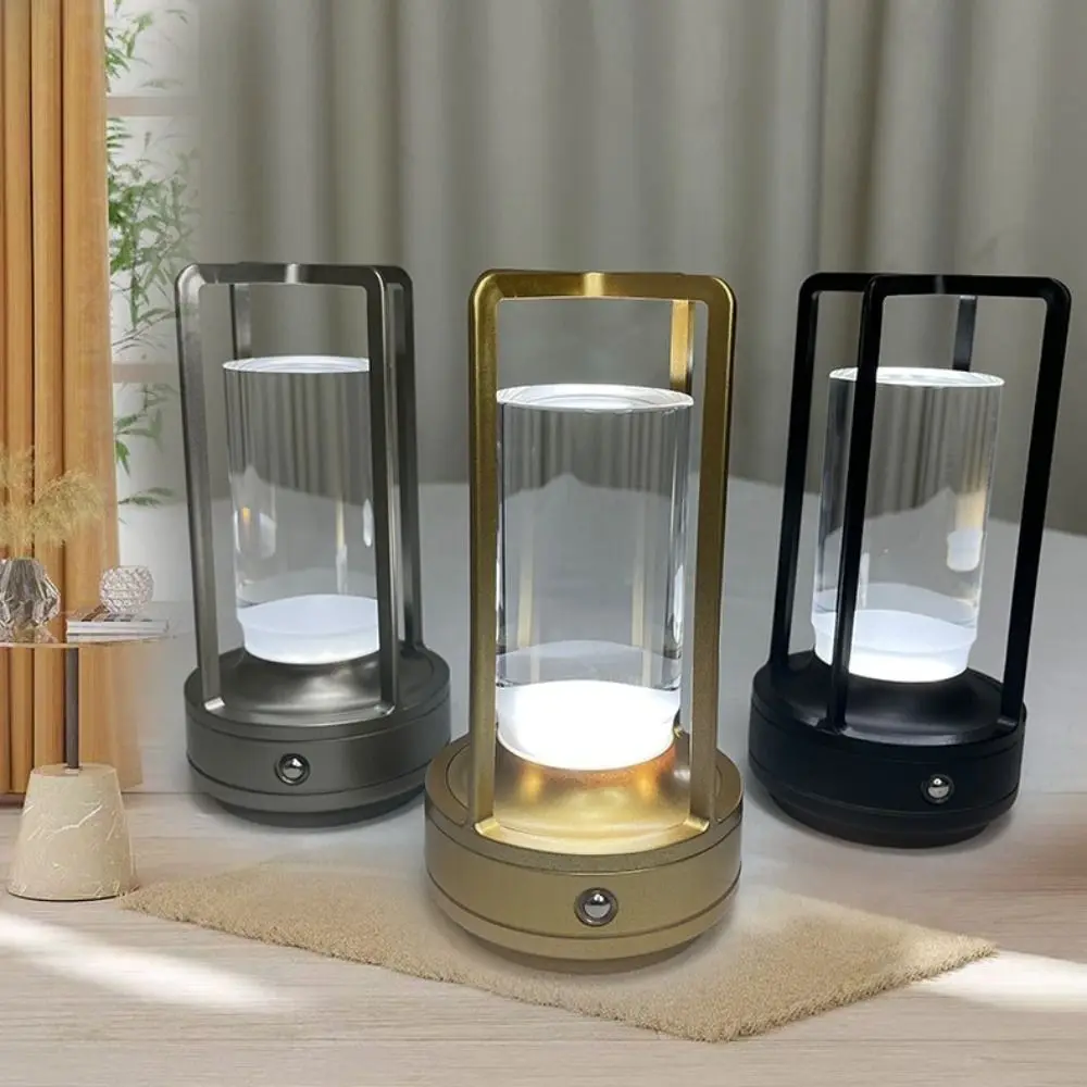 

Industrial Style Rechargeable Led Table Lamp USB Cross Camping Light Home Decor 2000mA Bedside Lamp Reading