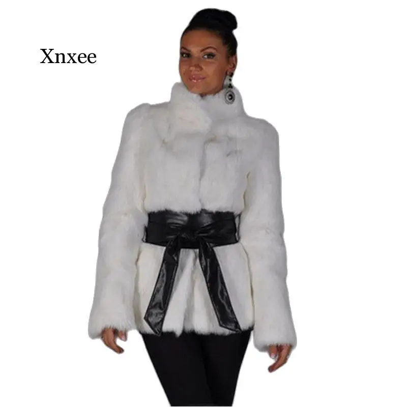 S-6Xl New Fashion Women Winter Clothes Plus Size Fluffy Jacket Women's Faux Fur Overcoat High Imitation Mink Fur Coat