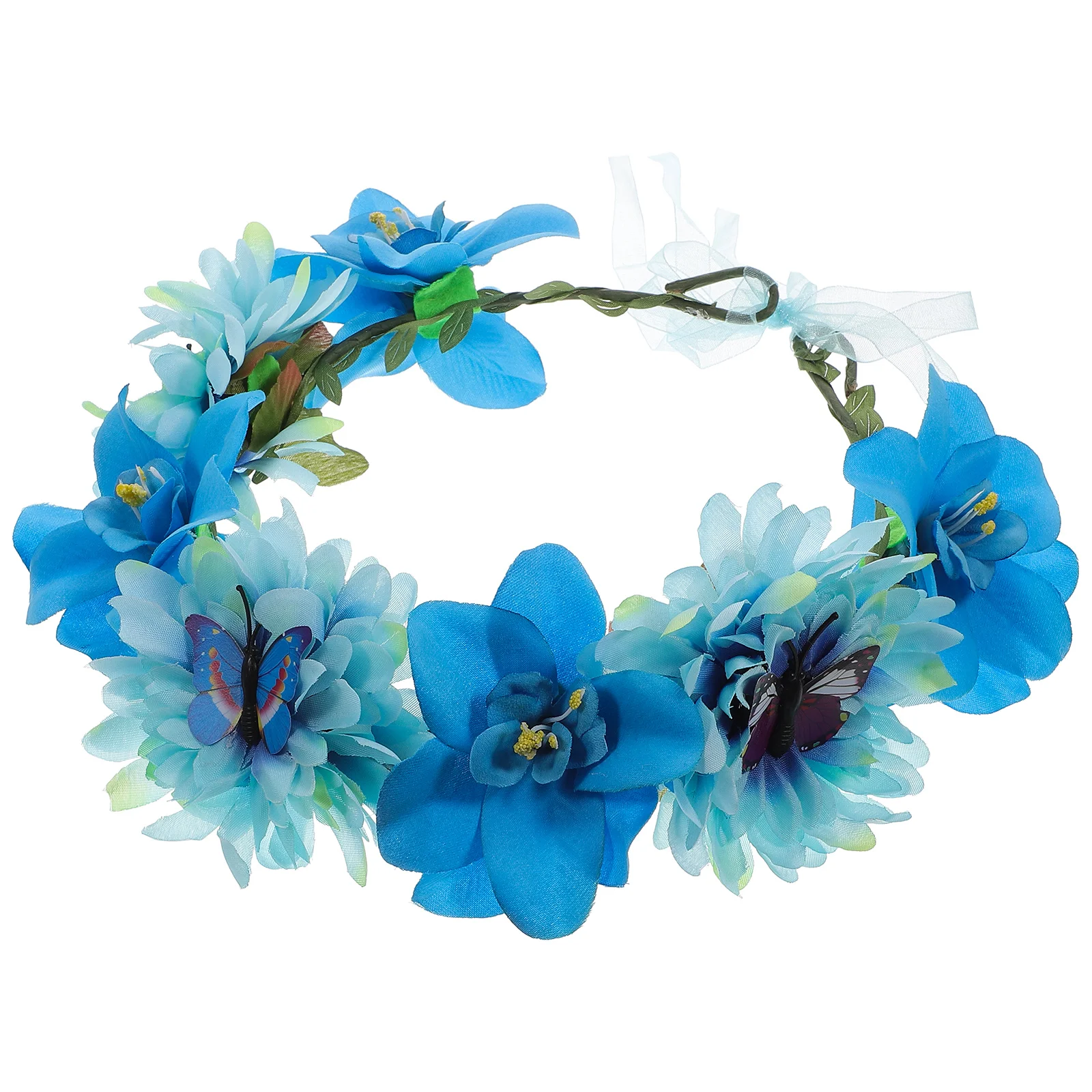 

1pcs Attractive Bright Artificial Flower Hair Wreath Bohemian Floral Headband Elegant Costume Party Accessory Wedding Birthday