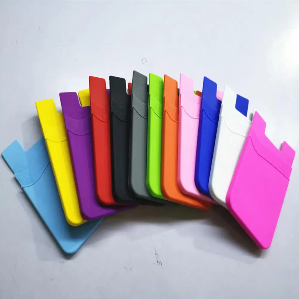 Silicone Card Holder Phone Smartphone Cover HOT SALE！2Pcs Card Holders Double-layer Space-saving Back Card Stickers for Smartpho