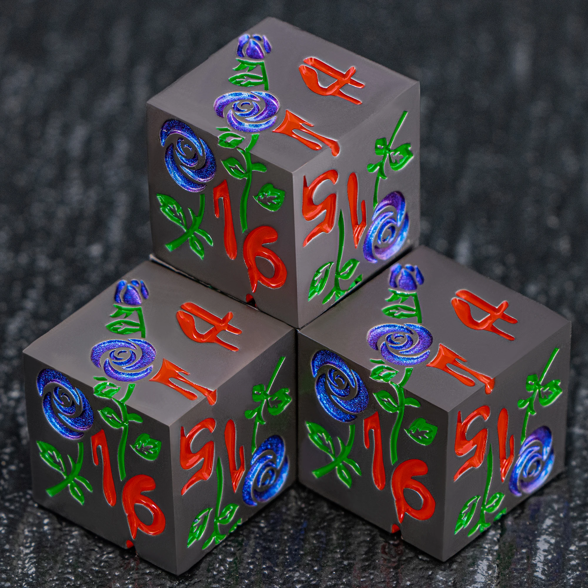 

Набор металлических кубиков D&D «Вампирская роза» D6 для настольных ролевых игр Dungeons & Dragons и Pathfinder, многогранные кубики с острыми гранями