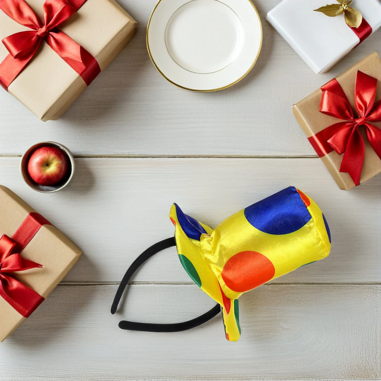 

5pcs Clown Hat Headband Small Clown Dressing Props Felt Triangle Cap For Halloween Carnival Birthday Party Adults Circus