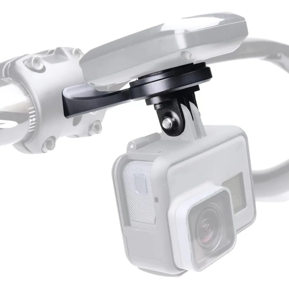 مجموعة دعامات تثبيت كمبيوتر الدراجة متوافقة مع محول Garmin/G/G+/Wa Hoo/Bryton Stem Bike GPS، والأضواء، ومجموعة كومبو الكاميرا الرياضية #3