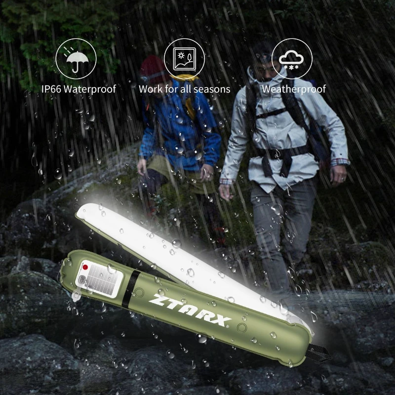 في الهواء الطلق جديد التخييم الشمسية نفخ ضوء للطي مقاوم للماء المغناطيسي التخييم ضوء عمود الهواء الخفيفة #2