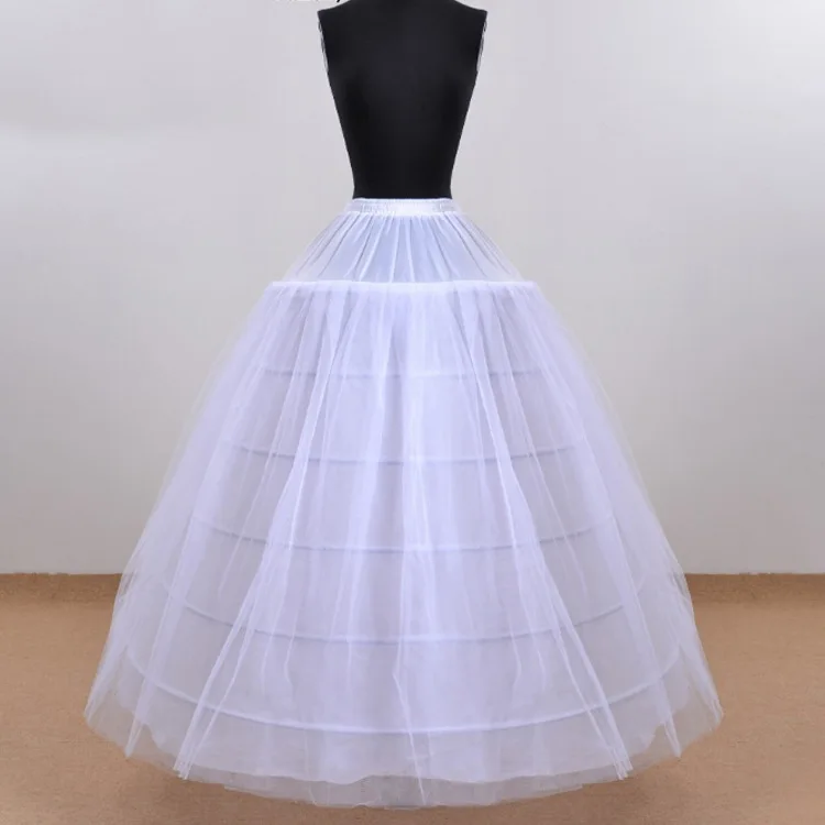 Bóng 6 Nước Treo Tường Cưới Trơn Trượt Crinoline Cô Dâu Đùi Lớp Trượt Petticoats