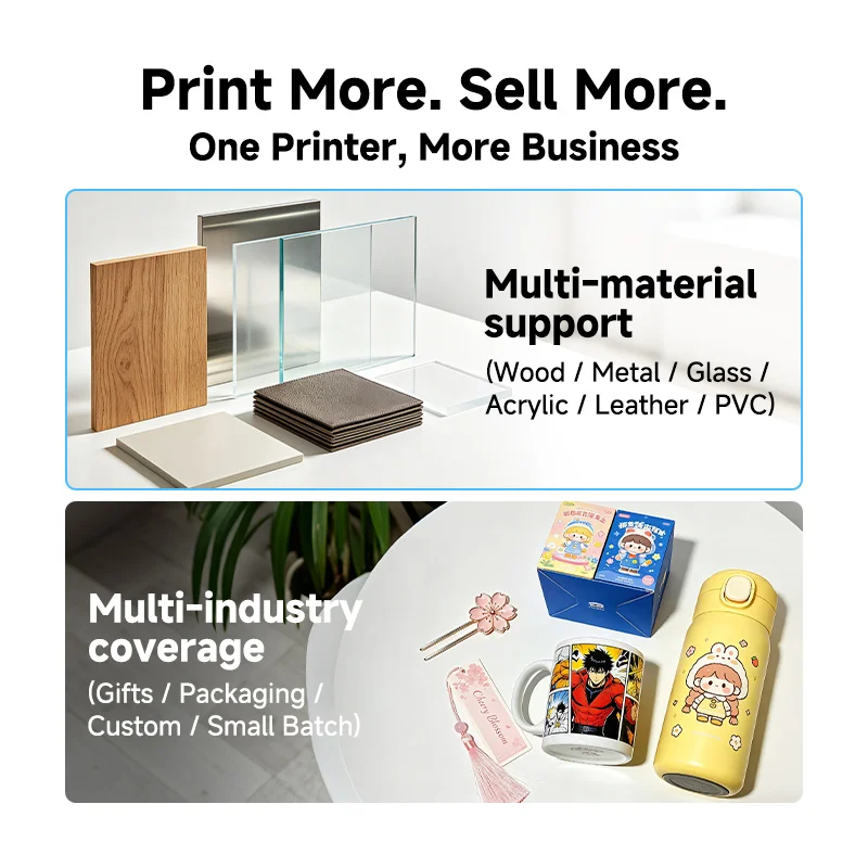 60*90 UV Flatbed Printing Machine Digital Bottle Glass Acrylic Printing Machine Eps I3200 Head Large Format Uv Printer