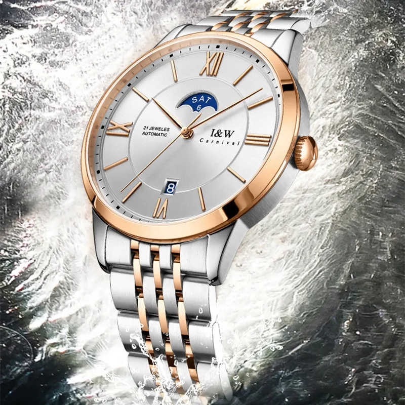 Montre Homme CARNIVAL Mechanical Business Watch for Man Brand Luxury Automatic Wrist Watch Men 30M Waterproof 2026 Reloj Hombre
