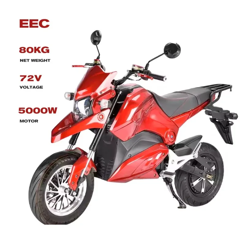 

2025 Newest EEC Professional Manufacturer's Brand New 72v 5000w 10ah Electric Motorcycle For Adults Fast & Powerful Vintage Styl