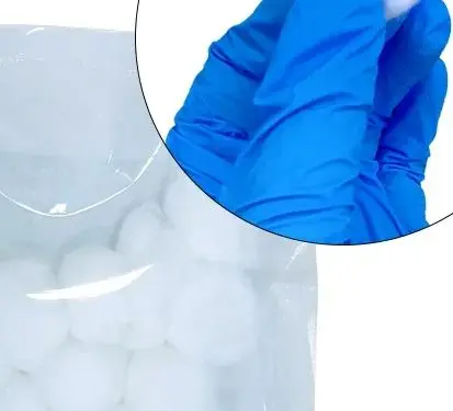 

5Pack Dental Disinfection Cotton Balls Absorbent Degreased Cotton Ball Individually Packaged Disposable Consumables Material