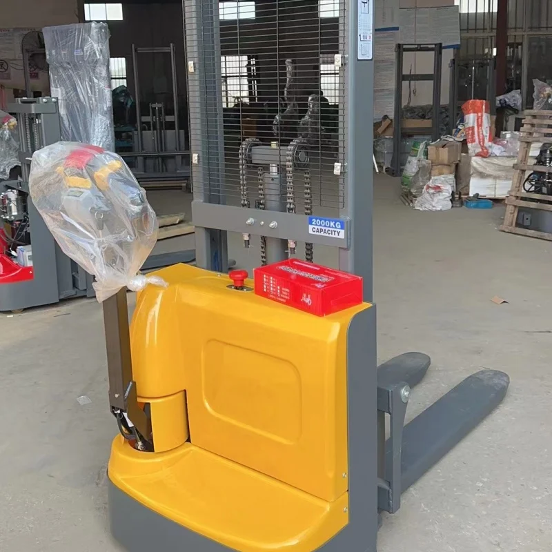 Electric Stacker Apilador Electrico  Factory  to Agent All Electric Walking Forklift 1000kg Pallet Stacker