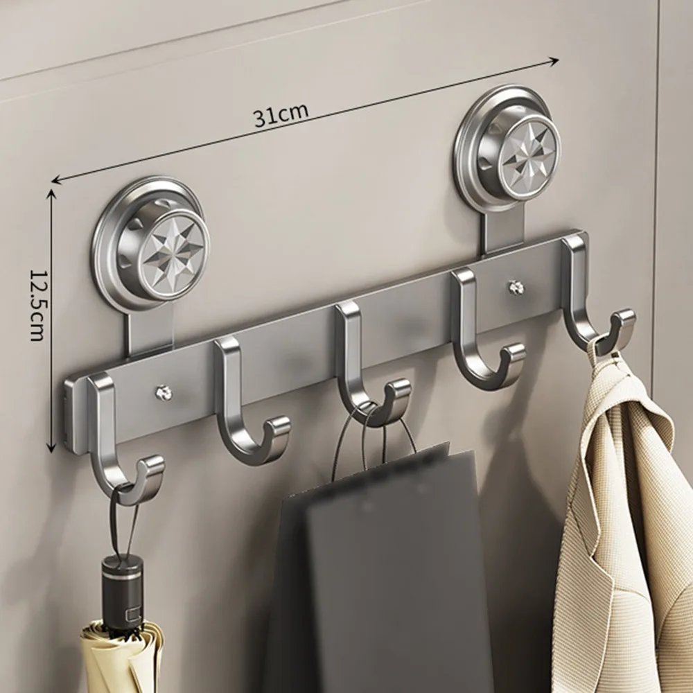 

Waterproof Suction Cup Door Hook Wall Mounted Strong Load-bearing Wall Clothes Hanger Space Saving Reusable Hanging Coat Holder