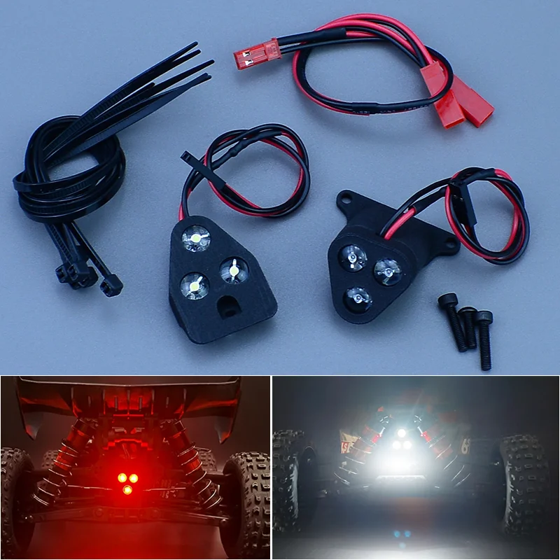 

Для 1/8 ARRMA TYPHON 6S V5 TLR BLX Buggy автомобильные светодиодные фары и системы освещения заднего фонаря