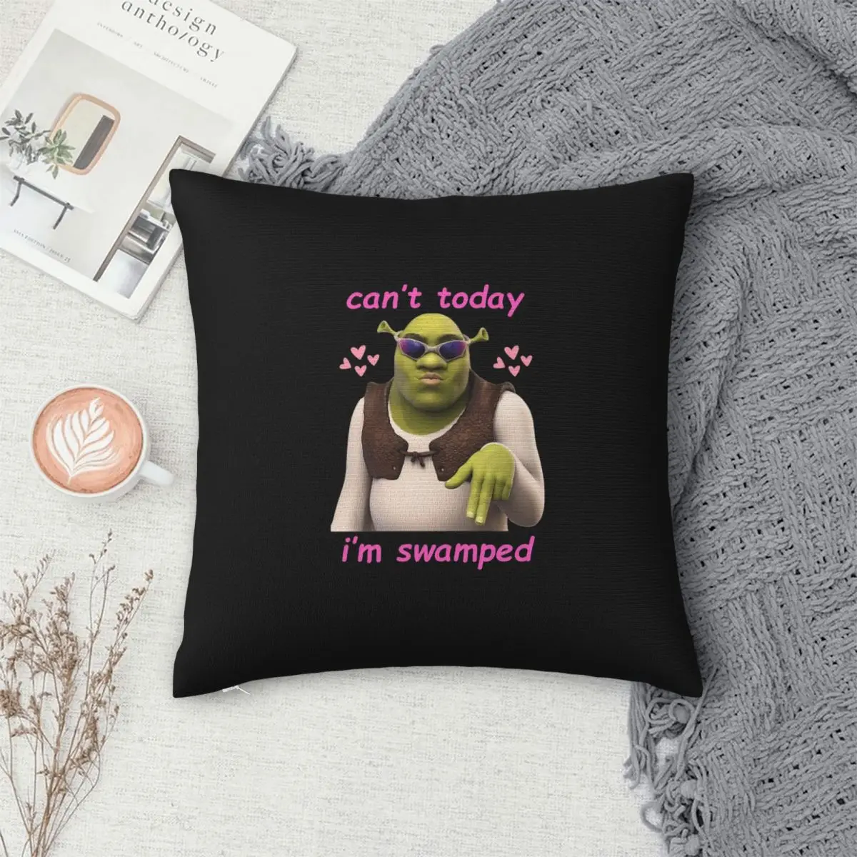 

Квадратная наволочка Can't Today I'm Swamped, наволочка, полиэстеровая подушка на молнии, декоративная удобная декоративная подушка для домашнего дивана