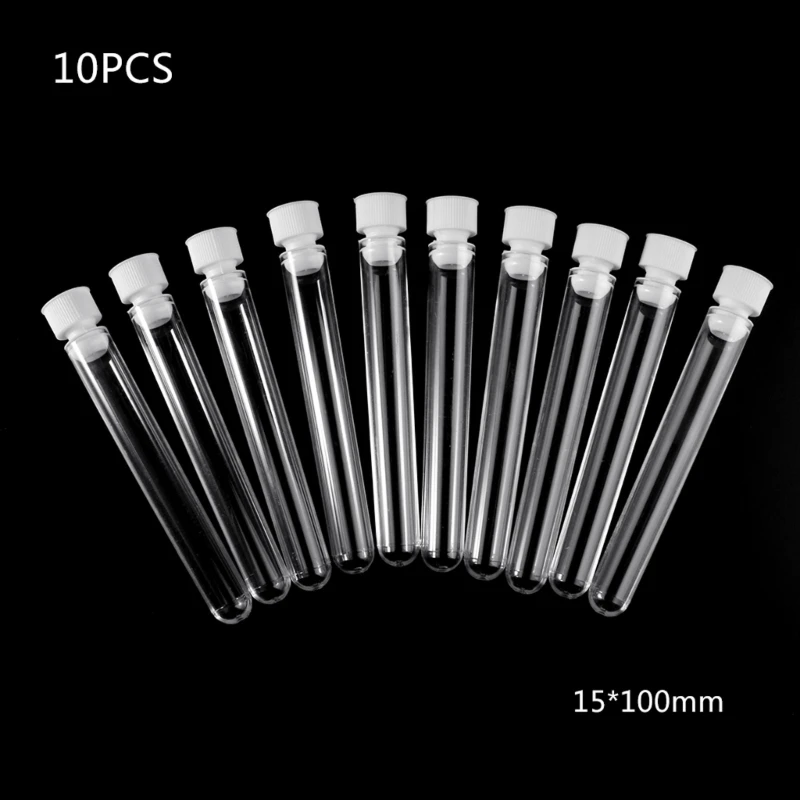 10pcs/Pack Clear Centrifuge Tubes Set with Anti-leaking for Ideal for Student Teacher School Experiment 15x100mm