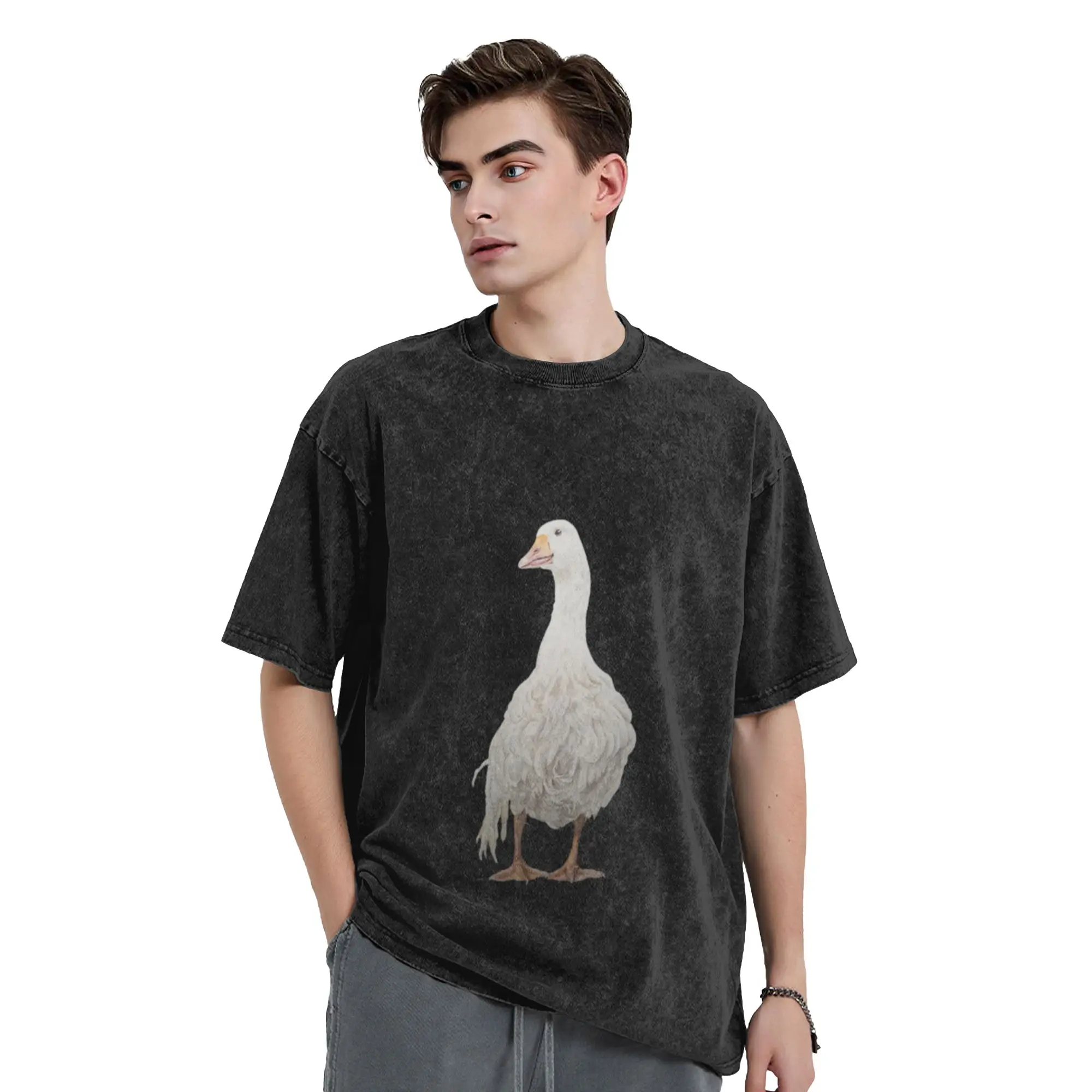 Sebastopol Goose  Unique Chic A Vintage Oversized Cotton Unisex T-Shirts