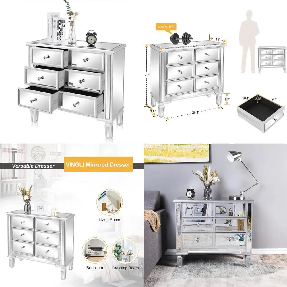 Modern 6-Drawer Bed…