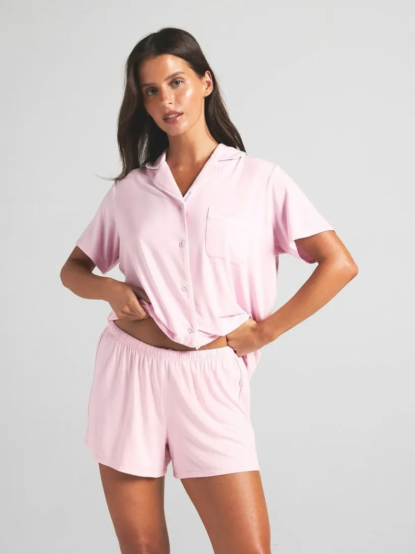 

2025 New Summer Short Sleeve Shorts Comfortable Casual Women's Home Clothes Set Breathable Lightweight Cotton Polyester Blend