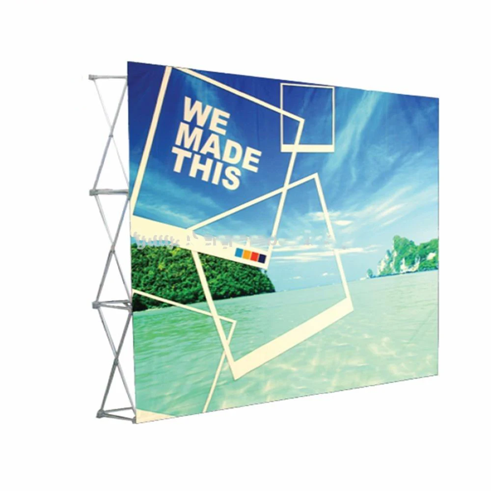 PVC or Fabric Pop Up Wall Display Stand Frame Exhibition Trade Show Aluminum Pop Up Display Backdrop Pop Up Backdrop Stand