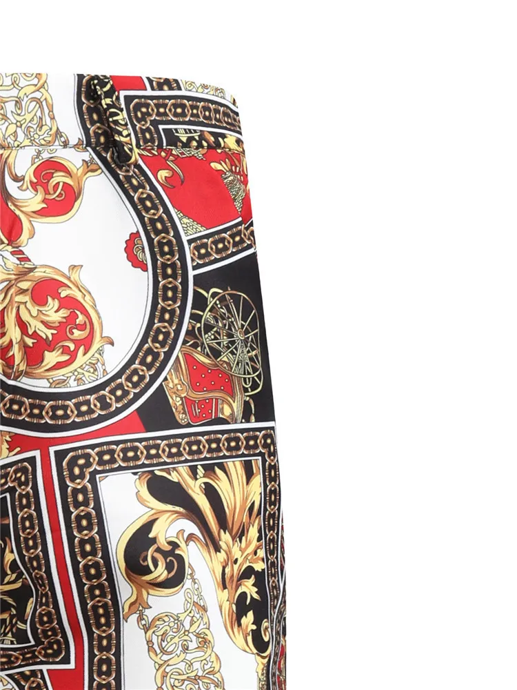 Men's Slim Fit Printed Trousers Casual Long Pants mid Waist Youthful Sle Versatile Ocns Non-Brand Summer Leisure Wear