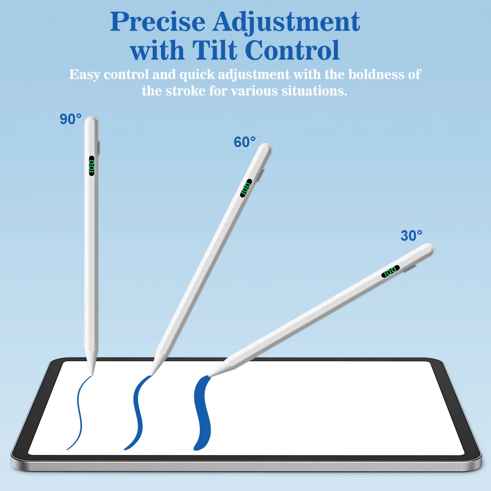 For Apple Pencil 2 1 LCD Power Display Palm Rejection iPad Pencil For iPad 2023 - 2018 Pro 11 12.9 Air 3 4 5 Mini for Apple Pen