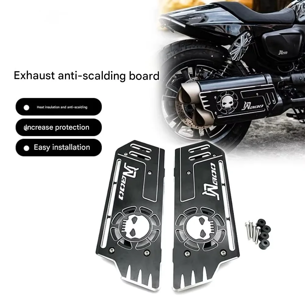 FOR QJMOTOR SRV 600 Exhaust Heat Shield QJ600-12B Muffler Guard Cover Anti-Scald Decorative Motorcycle Protector