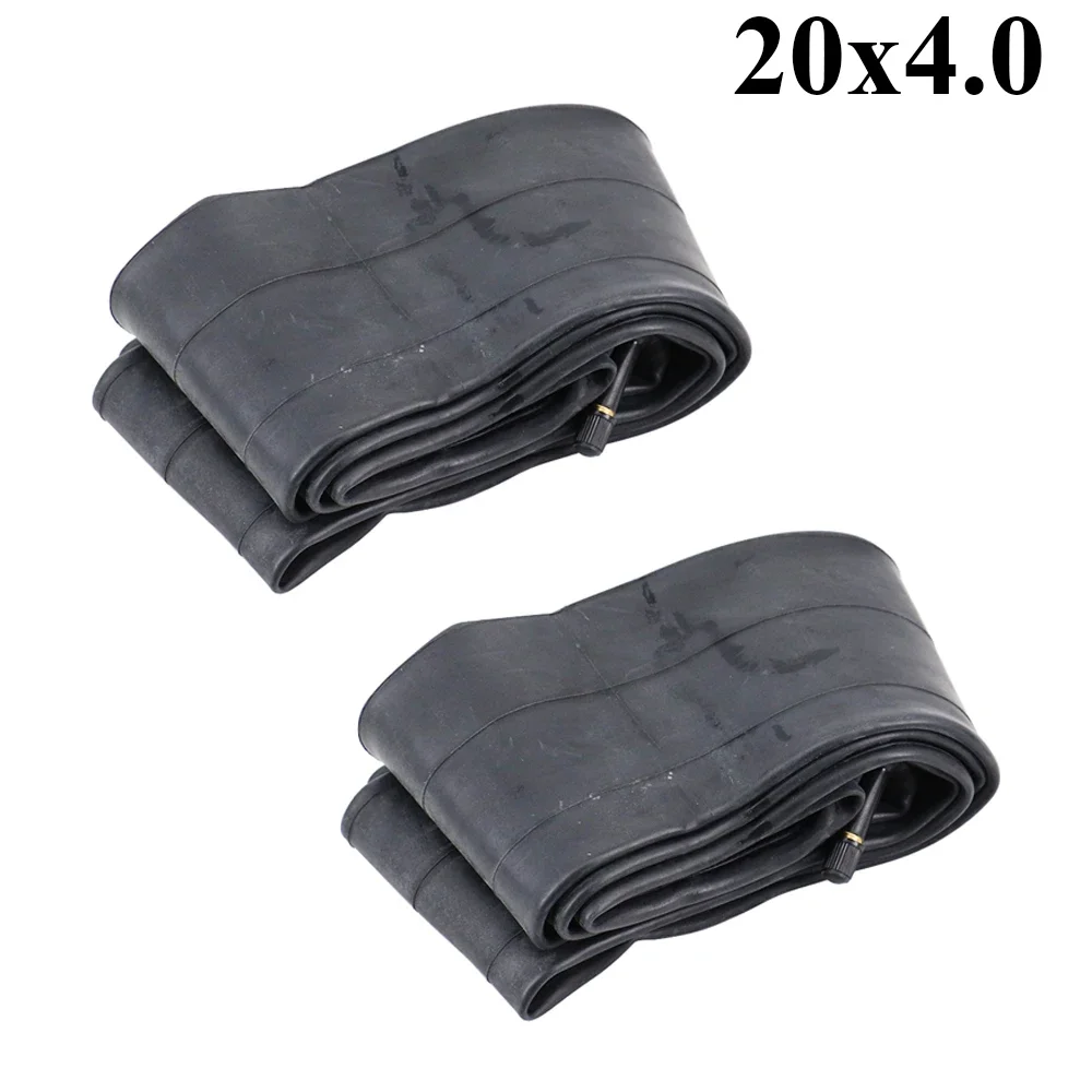 Tubos internos de pneus gordos de 20 ", 2 pacotes, 20x4.0, tubos internos de pneus gordos de bicicleta, compatíveis com 20x3.5-4.0 ", bicicleta elétrica/mountain bike gorda