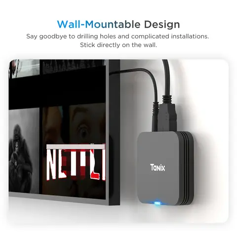 Tanix TX1 Android TV Box Quad Core H313 2.4G Wifi 4k HD Smart Set Top Box