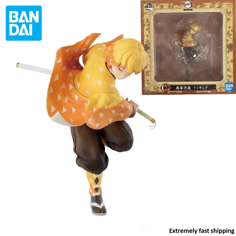

Оригинальная Bandai Banpresto Ichibankuji, фигурка рассекающего демонов, бесконечный поезд Agatsuma Zenitsu, аниме модель, игрушка в подарок