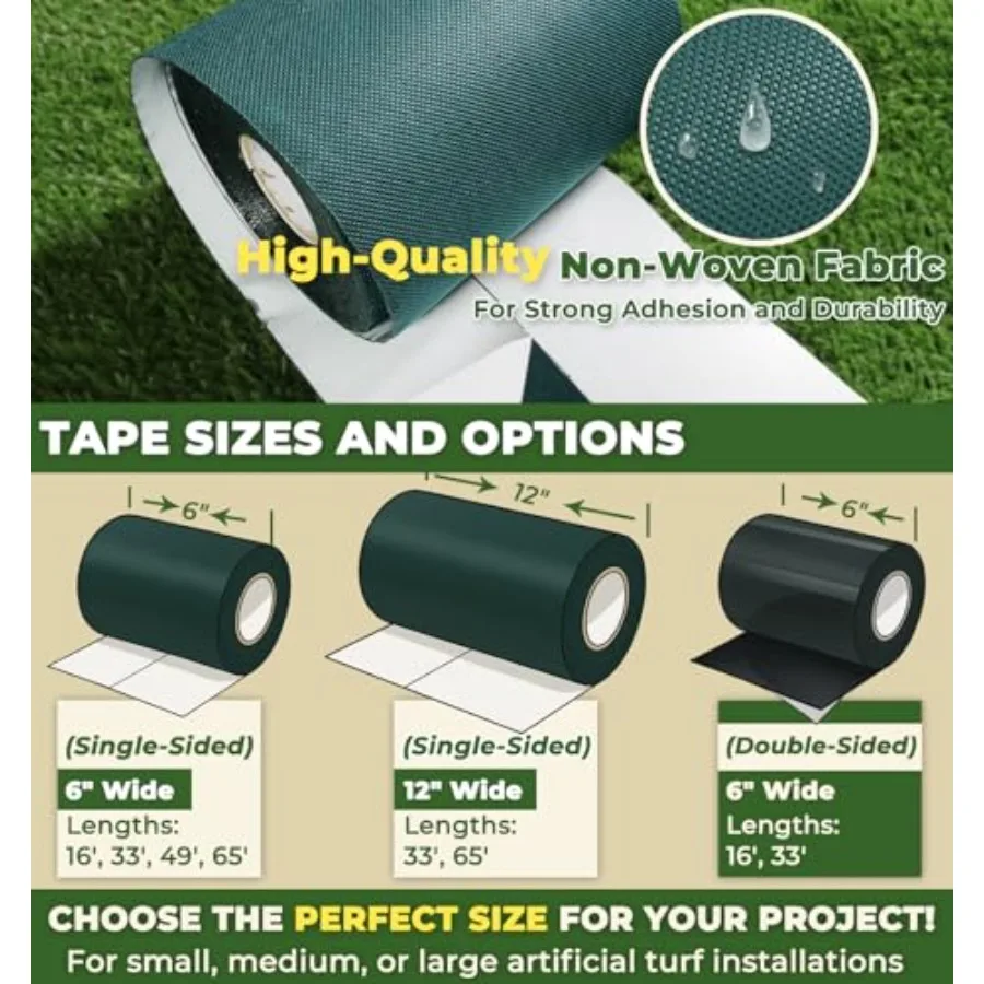 6 بوصة ذاتية اللصق العشب الاصطناعي العشب التماس الشريط لربط العشب الاصطناعية 6x16' 15 سنتيمتر x 5 متر مثالية لتركيب سلس #4