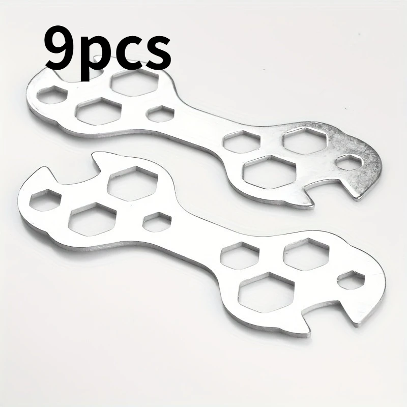 9pcs 10 In 1 Bicycle Pedal Wrench Bicycle Pedal Disassembly Tool, Multi-functional Wrench, Bicycle Repair Tool,al Wrench